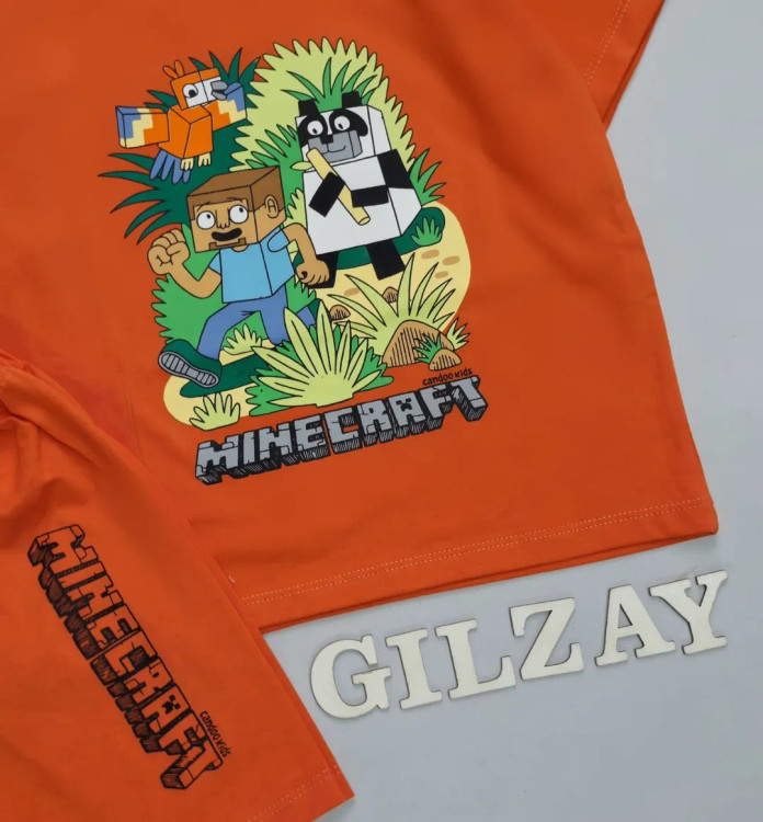 تیشرت و شلوارک بچگانه طرح مانکرافت ۴۰/۴۵/۵۰/۵۵