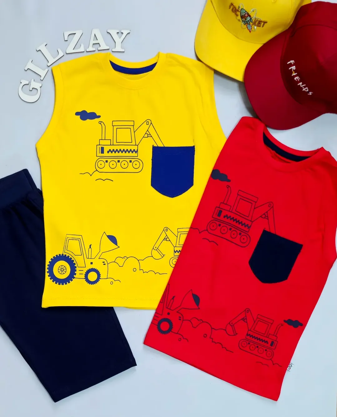 تاپ و شلوارک جرثقیل بچگانه