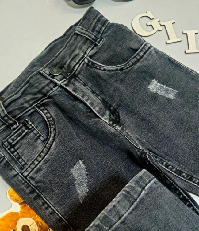 شلوار جین ذغالی درجه یک بچگانه