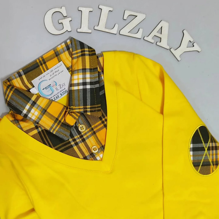 دو دکمه آستین بلند درجه یک زرد