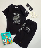 تیشرت مشکی طرحدار بچگانه