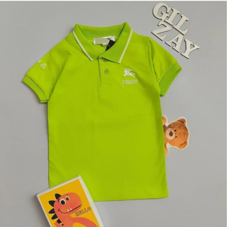 تیشرت دو دکمه بچگانه پنبه کیفیت عالی