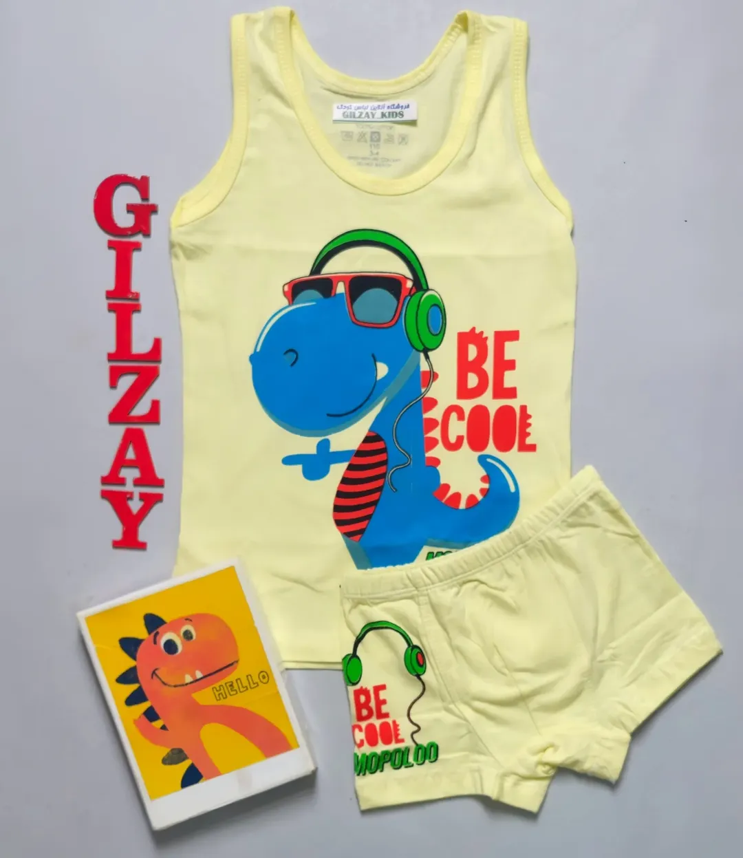 رکابی و شورت بچگانه مدل دایناسور دو تا ده سال