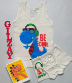 رکابی و شورت بچگانه مدل دایناسور دو تا ده سال