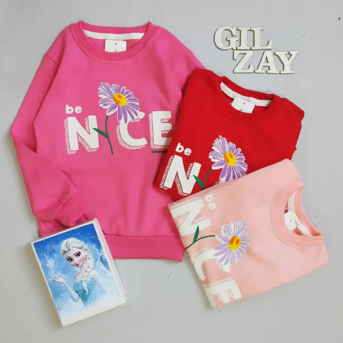 بلوز آستین بلند بچگانه دخترانه سایز 40/45