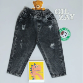 شلوار جین مام بچگانه در خاکستری