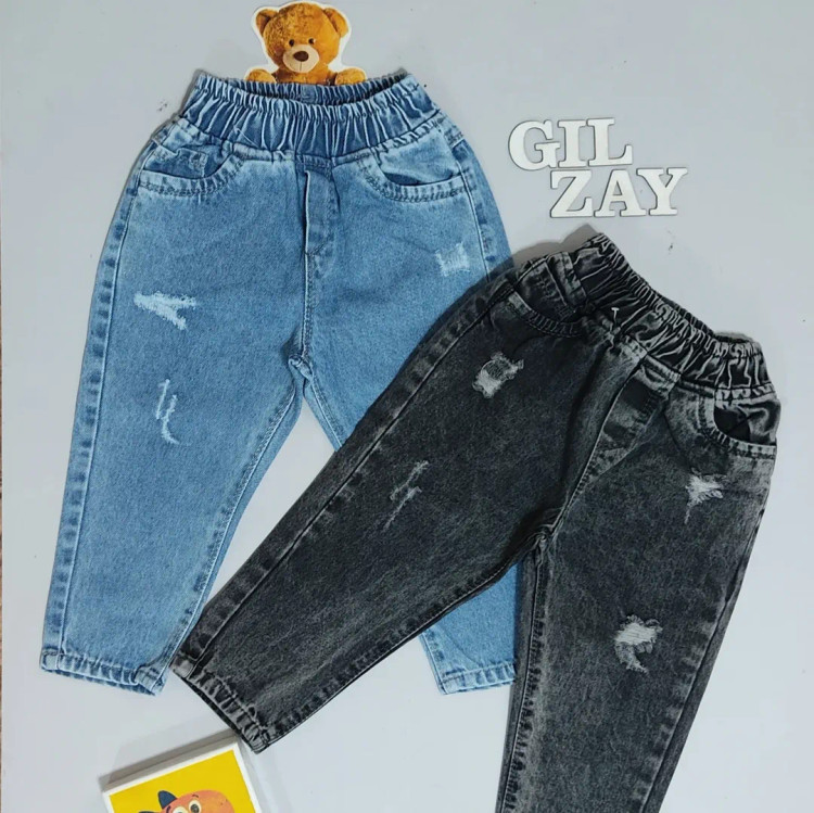 شلوار جین مام بچگانه ذغالی