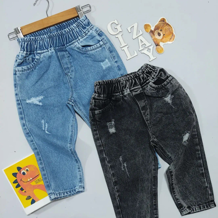 شلوار جین مام بچگانه در دو رنگ