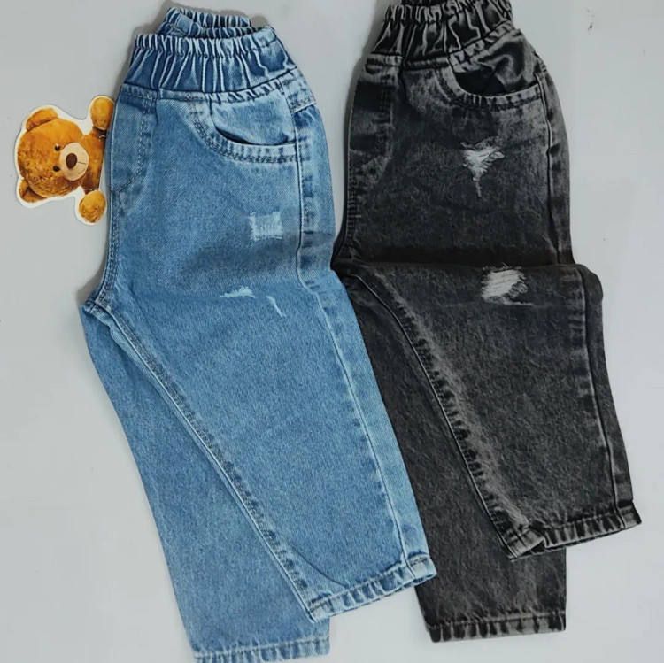 شلوار جین مام بچگانه در دو رنگ