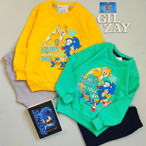 بلوز و شلوار سونیک بچگانه در دو رنگ سایز 40