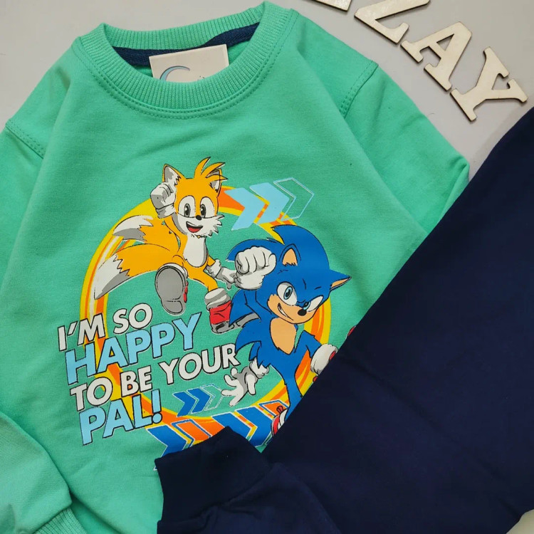 بلوز و شلوار سونیک بچگانه در دو رنگ سایز 40