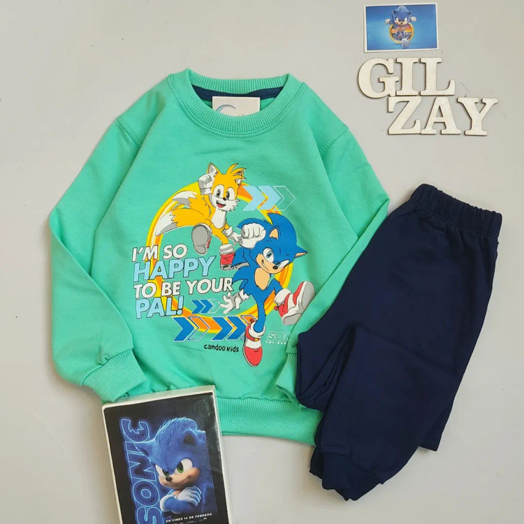 بلوز و شلوار سونیک بچگانه در دو رنگ سایز 40