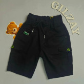 شلوارک بچگانه کتان مشکی