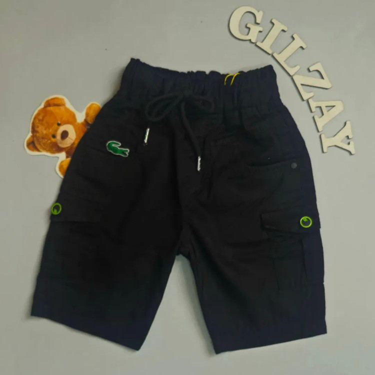 شلوارک بچگانه کتان مشکی