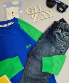 بلوز آستین بلند بچگانه