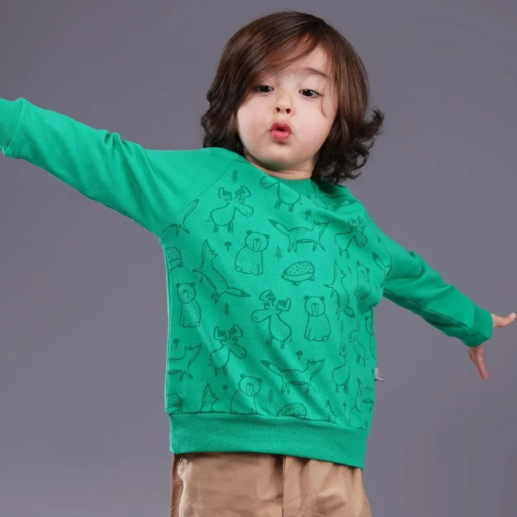 بلوز تک بچگانه طرح حیوانات جنگل