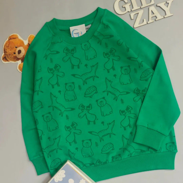 بلوز تک بچگانه طرح حیوانات جنگل