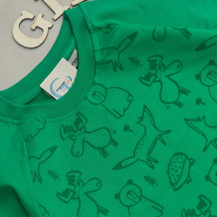 بلوز تک بچگانه طرح حیوانات جنگل