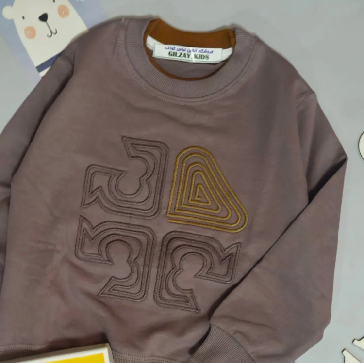 بلوز آستین بلند بچگانه/نسکافه ای