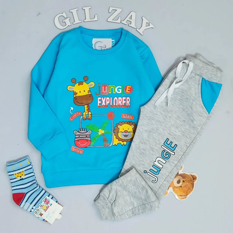 بلوز و شلوار زرافه و دوستان بچگانه سایز 50