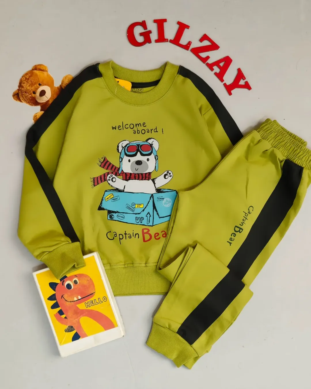 بلوز و شلوار کیفیت عالی بچگانه خرسی40/45/50