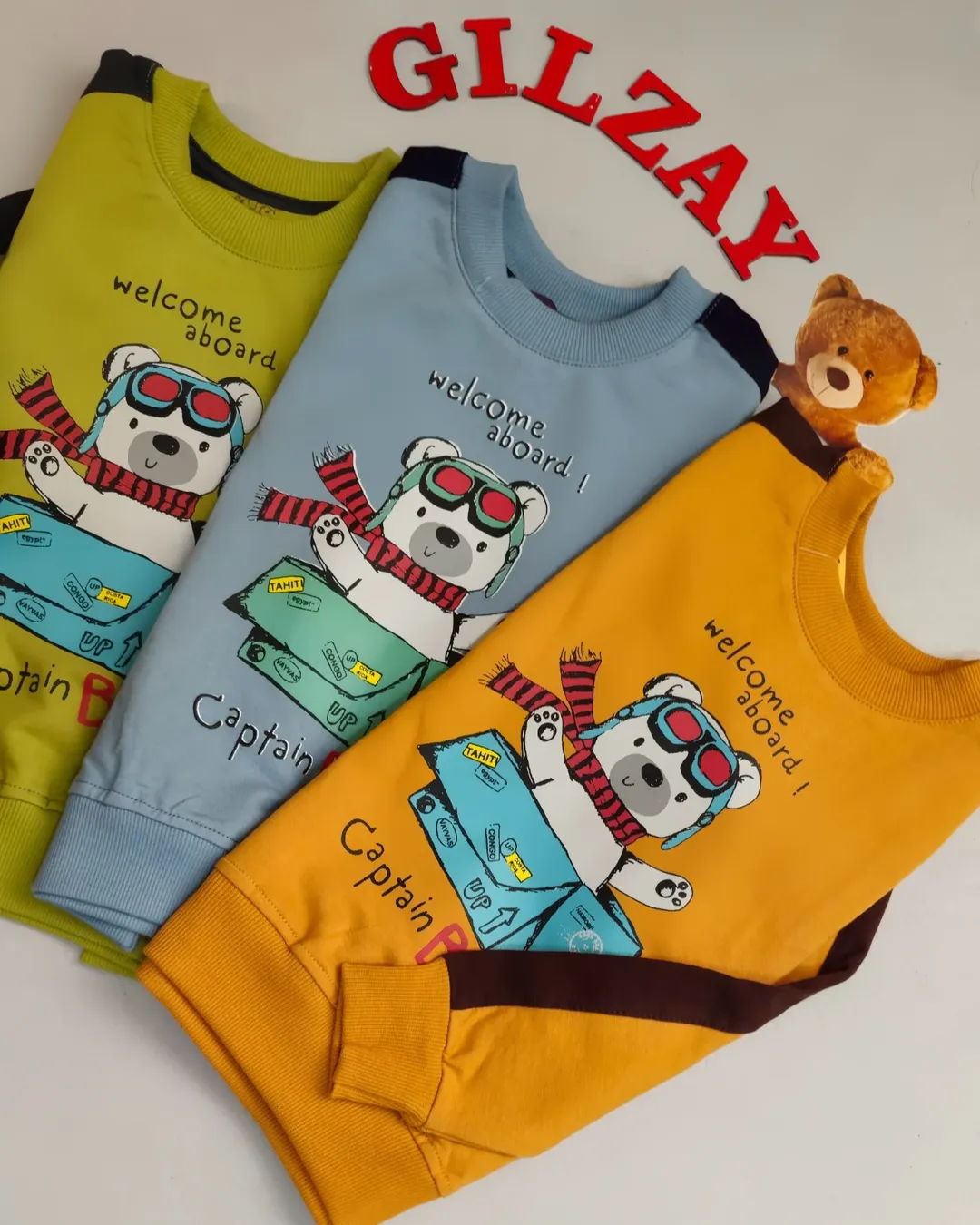 بلوز و شلوار کیفیت عالی بچگانه خرسی40/45/50